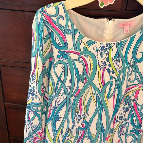 Lilly Pulitzer Print L/S 'Colette' Tunic Length Print Dress - Picture 6 of 10